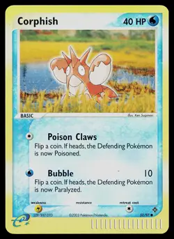 Pokemon Card - Corphish Dragon 52/97 Common Reverse Holo - Image 1