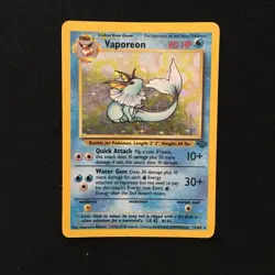 Vaporeon 12/64 Pokemon Card (Jungle Holo) Moderately Played/HP - Image 1