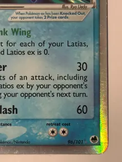 Latios ex (Delta Species) 96/101 - EX Dragon Frontiers Holo Rare Pokemon Card MP - Image 4