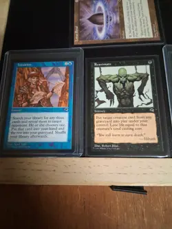 MTG Card Tempest cards Intuition #70, Reanimate #151, Earthcraft #222, and Lotus - Image 5