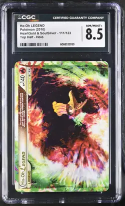 CGC 8.5 Ho-Oh LEGEND 2010 HeartGold & SoulSilver Top 111/123 Holo Pokemon Card - Image 1