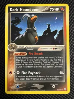 Pokemon Card Dark Houndoom 37/109 EX Team Rocket Returns Uncommon - Image 1