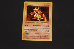 Pokemon Card MP 1st Edition Shadowless Magmar 36/102 Base Set - Image 1