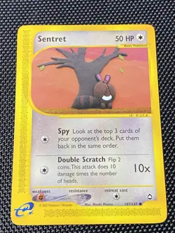 Sentret 107/147 Aquapolis Regular Common 2002 Pokemon Card NM - Image 1