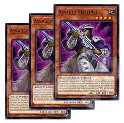 Yugioh - Assault Sentinel x 3 - NM - Plus Free Holo Card - Image 1