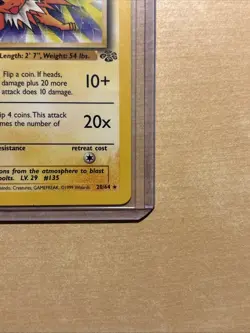 Pokemon TCG Jolteon Jungle Card 20/64 First Edition Non Holo - Image 2