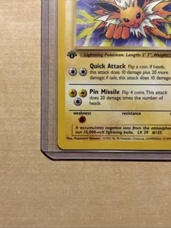 Pokemon TCG Jolteon Jungle Card 20/64 First Edition Non Holo - Image 5