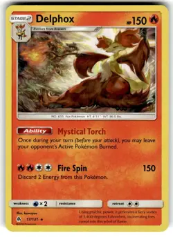 Pokemon Card Delphox Forbidden Light Holo Rare 17/131 Near Mint - Image 1