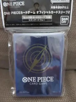 One Piece Official Card/Deck Game 70 Sleeves - Blue/Gold Compass - Image 1