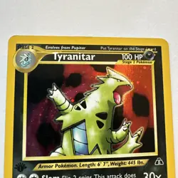 1st Edition Tyranitar 12/75 Neo Discovery Holo Wotc Pokemon Card LP - Image 5