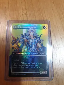 FOIL Cecil, Dark Knight (BORDERLESS) MTG | NM | Final Fantasy FF - Image 2