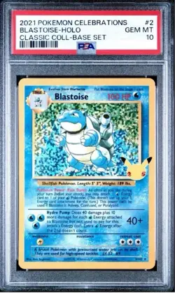 2021 POKEMON CELEBRATIONS CLASSIC COLLECTION #2 BLASTOISE-HOLO PSA 10 - Image 1