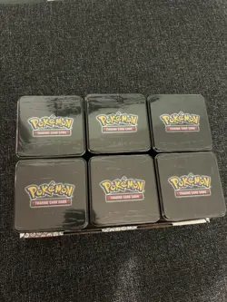 POKEMON 2025 STACKING TIN LOT X6 W/ DISPLAY 18 BOOSTER PACKS NEW FACTORY SEALED! - Image 2
