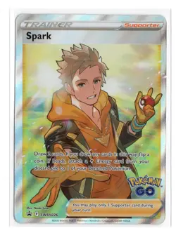 Spark SWSH226 Pokemon Go Black Star Promo Full Art Supporter TCG 2022 - Image 1