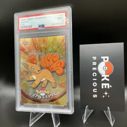 PSA 9 - VULPIX Foil Topps Chrome 1999 Pokemon T.V. #37 Holo Ninetales Mint - Image 1