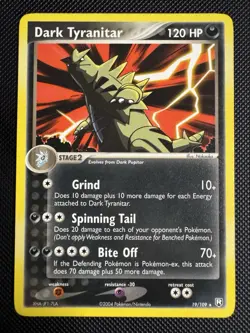 Dark Tyranitar 19/109 - Non Holo - Team Rocket Returns - 2004 Pokemon TCG - Image 1