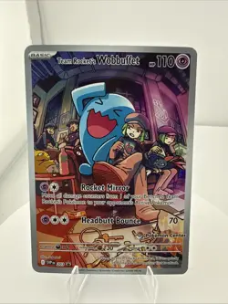 Team Rocket's Wobbuffet SVP203 Pokemon Center Stamp Exclusive Promo Near Mint - Image 1