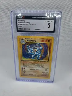 Machamp Pokemon (1999) Base Set 1st Ed. 8/102 Holo. Cgc 5 - Image 1