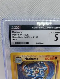 Machamp Pokemon (1999) Base Set 1st Ed. 8/102 Holo. Cgc 5 - Image 2