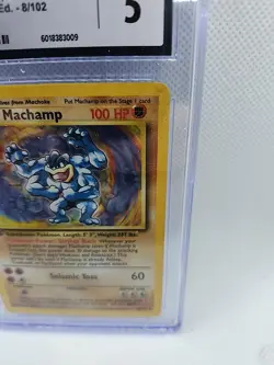 Machamp Pokemon (1999) Base Set 1st Ed. 8/102 Holo. Cgc 5 - Image 4