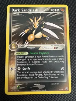 Dark Sandslash 18/109 Non-Holo EX Team Rocket Returns Pokemon TCG - Image 1