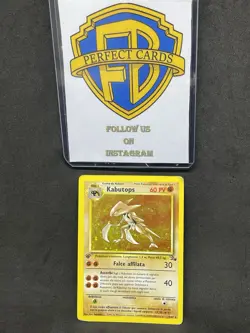 POKEMON FOSSIL 1 EDIZIONE KABUTOPS HOLO 9/62 PL/PR ITA - Image 1