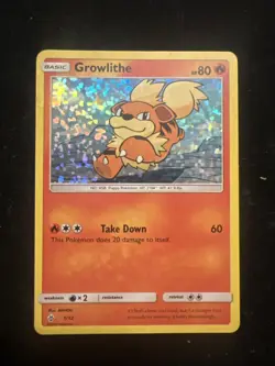 Growlithe 1/12 Holo Rare 2018 McDonalds Promo Pokemon TCG - Image 1