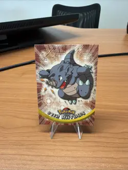 Pokemon 2000 Topps Rhydon #112 TV Animation Edition, Near Mint - Image 1