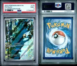 Psyduck 175/165 PSA 9 IR 151 Pokemon ILLUSTRATION RARE HOLO English Foil - Image 3