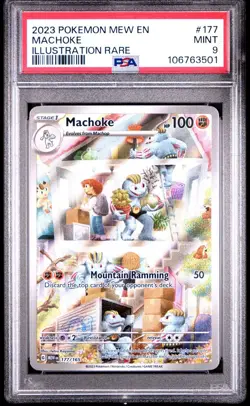 Machoke 177/165 PSA 9 IR Pokemon 151 ILLUSTRATION RARE HOLO #177 English Foil - Image 1