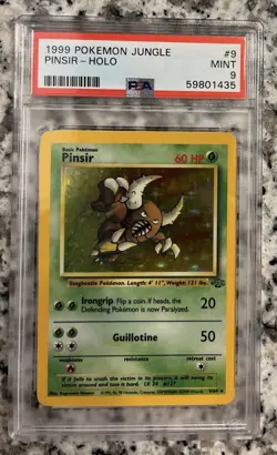 1999 POKEMON JUNGLE #9 PINSIR-HOLO PSA 9 - Image 1
