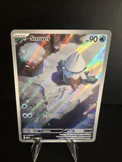Pokemon Snover 140/132 Me01: Mega Evolution Illustration Rare Holo Basic HP90 - Image 1