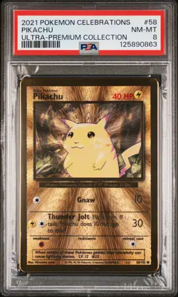 Pikachu Pokemon Celebrations U25ltra-Premium Collection 58 NM PSA 8 - Image 1