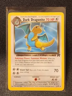 Dark Dragonite 22/82 Non-Holo Team Rocket Rare 2000 Pokemon TCG NMT/LP - Image 1