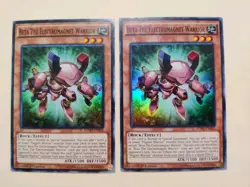 3x Yugioh! Beta The Electromagnet Warrior SDMY-EN002 Super Rare 1st Edition LP - Image 2