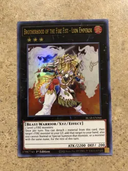 Yugioh! Brotherhood of the Fire Fist - Lion Emperor BLAR-EN066 Ultra Rare Mint - Image 1