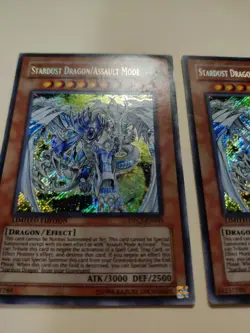 2x Yugioh! Stardust Dragon/Assault Mode Secret Rare DPCT-EN003 LP - Image 4