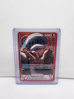 ENGLISH Trafalgar Law OP14-001 ALT ART Leader L - THE AZURE SEA'S SEVEN 7 OP-14 - Image 1