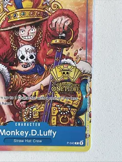 Monkey.D.Luffy (2nd Anniversary Stamped Promo) P-043 - One Piece TCG - English - Image 5