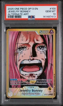2025 ONE PIECE OP13-CARRYING ON HIS WILL ALTERNATE ART JEWELRY BONNEY PSA 10 - Image 1
