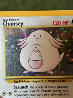 Chancey 1999 Pokemon Base Set Holo Card 3/102 (MP) Unlimited - Image 2