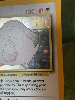 Chancey 1999 Pokemon Base Set Holo Card 3/102 (MP) Unlimited - Image 3