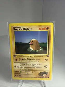 Pokemon Brock's Diglett Gym Challenge 67/132 1st Edition Common Card TCG - Image 1