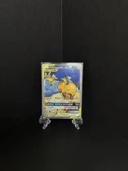 Raichu & Alolan Raichu GX 057/054 Gg End Holo Korean Card Full Alt Art SR Used - Image 1