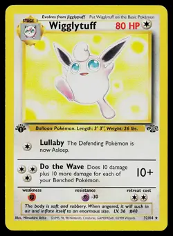 Pokemon Card - Wigglytuff Jungle 32/64 Rare 1st Edition - Image 1