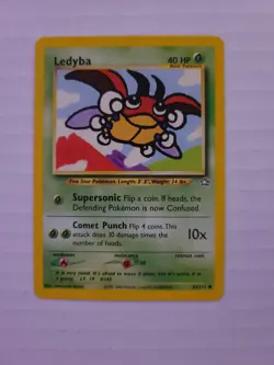 Vintage Common Neo Genesis Basic Ledyba Pokemon Card #165, Lv. 19, 63/111 - Image 1