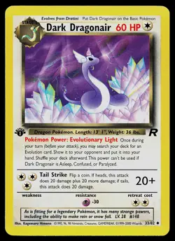 Pokemon Card - Dark Dragonair Team Rocket 33/82 Uncommon 1st Edition - Image 1