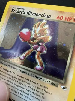 Pokemon TCG Rockets Hitmonchan Holo Rare Card 11/132 Gym Heroes NM - Image 2
