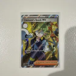 Pokemon Card Clemonts Quick Wit (229/191) Surging Sparks Ultra Rare ✅NM/M✅ - Image 1