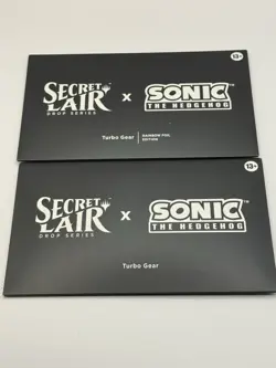 Mtg Sonic Secret Lair Turbo Gear Foil AND Normal Edition Sealed Packs - Image 1